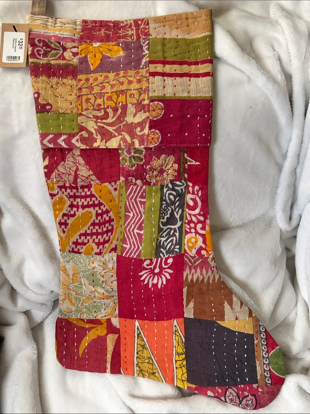 Patchwork Quilted Holiday Stocking